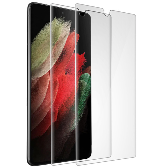 2x Κεραμικό υβριδικό γυαλί ERBORD για Samsung Galaxy S21 Ultra