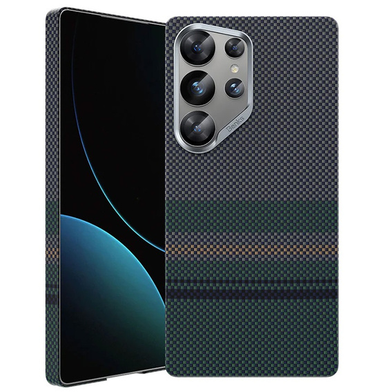 θήκη BENKS Kevlar για Samsung Galaxy S25 Ultra, για MagSafe, Carbon Fiber, μαύρη