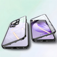 θήκη για το Oppo Reno 13, Magnetic Dual Glass, μαύρη