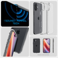 θήκη Spigen για iPhone 16, Ultra Hybrid, διαφανής + μετριασμένο γυαλί 9H