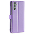 Θήκη με πτερύγιο για Samsung Galaxy M34, Wallet Zipper Pocket, μωβ