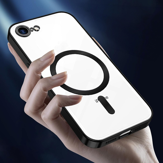 Θήκη για iPhone 16E, Electro MagSafe, μαύρη + Γυαλί για την οθόνη