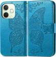 Θήκη με πτερύγιο για Oppo A5 Pro 5G, Butterfly, μπλε