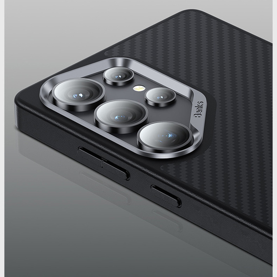 θήκη BENKS Kevlar για Samsung Galaxy S25, για MagSafe, Carbon Fiber, μαύρη