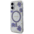 Θήκη GUESS HC MagSafe Resin Flowers and Glitter για iPhone 16