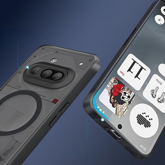 Θήκη για Nothing Phone 3A, για MagSafe, ERBORD Μatt Case, μαύρη