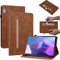 Θήκη για Lenovo Tab P11 Gen 2, Wallet Pen Slot, καφέ