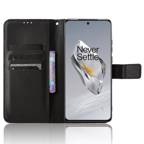 Θήκη με πτερύγιο για OnePlus 12 5G, Wallet Smart Magnet, μαύρη