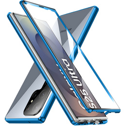 θήκη για το Samsung Galaxy S25 Ultra, Magnetic Dual Glass, μπλε