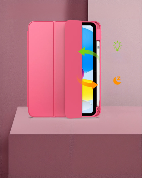 Θήκη για iPad 11" 2025 A16 (11 gen.) / iPad 10.9" 2022 (10 gen.), Smartcase Hybrid, με χώρο για γραφίδα, ροζ