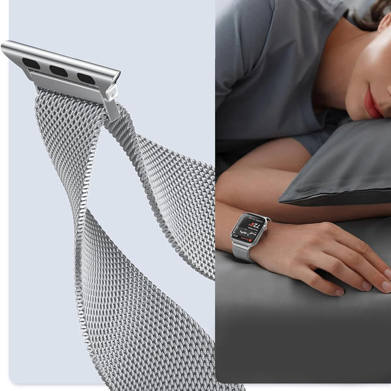 Bransoleta Milanese do Apple Watch 1/2/3/4/5/6/7/8/SE (38/40/41 MM) - Silver