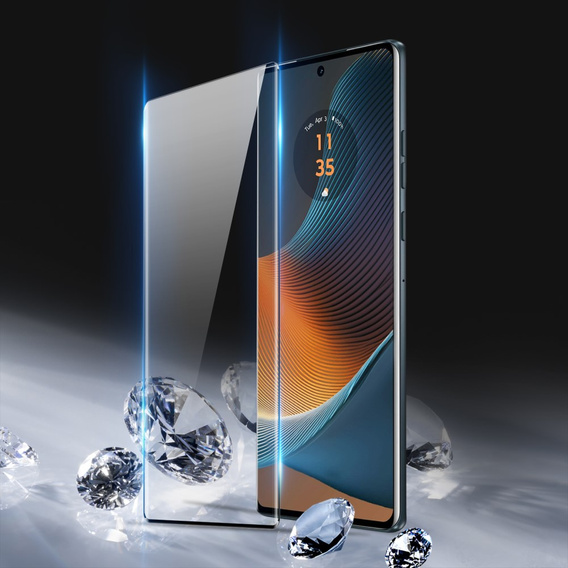 Μετριασμένο γυαλί για Motorola Edge 50 Fusion 5G, Dux Ducis πλήρη οθόνη, μαύρο πλαίσιο