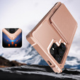 Θήκη για Samsung Galaxy S25 Ultra, Card Holder Kickstand, ροζ