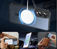 Θήκη για Samsung Galaxy S25 Edge, Kickstand Matt Case, για MagSafe, μαύρη + Γυαλί οθόνης