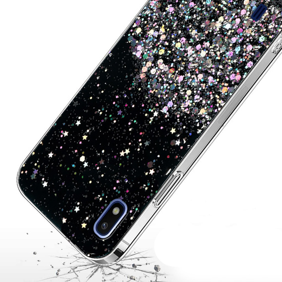 Θήκη για Samsung Galaxy A10, Glittery, μαύρη