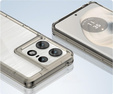 Θήκη για Motorola Edge 50 Pro, Fusion Hybrid, διαφανής / γκρι
