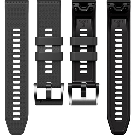 Λουράκι σιλικόνης για Garmin Fenix 7 / Forerunner 965 / 955 / 945 / 935, γκρι / Μαύρο