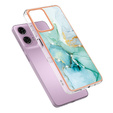 Προστατευτική θήκη για Motorola Moto G24 / G24 Power / G04, Marble Slim Case, πράσινη