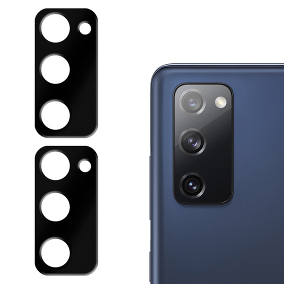 2x ERBORD μετριασμένο γυαλί για την κάμερα για να Samsung Galaxy S20 FE/ S20 FE 5G, μαύρη