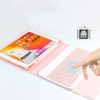 Θήκη + πληκτρολόγιο iPad 10.2 7/8/9 gen 2019/2020/2021, Keyboard Cover Pen Slot, ροζ rose gold