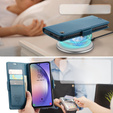 CASEME flip case για Samsung Galaxy A54 5G, Litchi Wallet, μπλε
