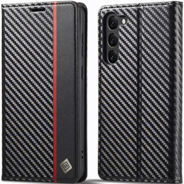 Θήκη με πτερύγιο για Samsung Galaxy S24, Carbon LC.IMEEKE, μαύρη