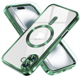 Θήκη για iPhone 16, Electro MagSafe, πράσινη + Γυαλί για την οθόνη