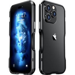 Θήκη LUPHIE για iPhone 14 Pro Max, Armor Bumper, μαύρη