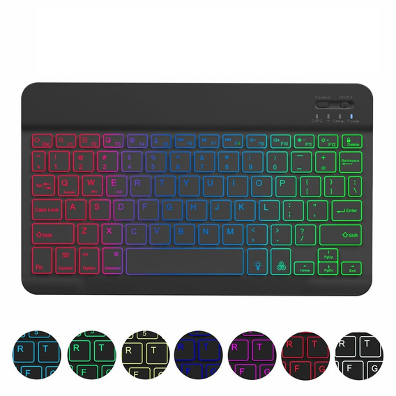 Θήκη + πληκτρολόγιο Apple iPad Pro 11" 5 gen. 2024, Leather Pen Slot TouchPad, μαύρη