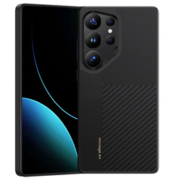 θήκη BENKS Kevlar για Samsung Galaxy S25 Ultra, για MagSafe, Carbon Fiber, μαύρη