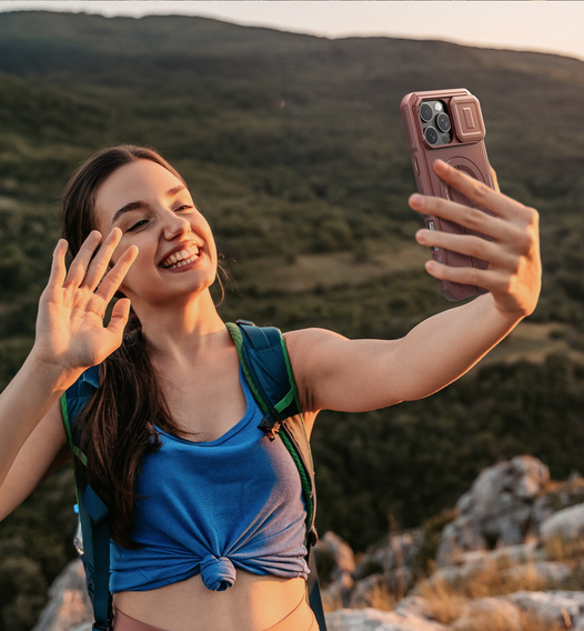 Θωρακισμένη θήκη για iPhone 16 Pro Max, Dexnor CamProtect MagSafe, κόκκινη