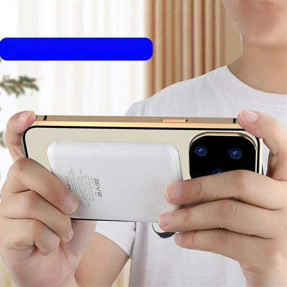 Μαγνητική θήκη MagSafe Dual Glass για iPhone 15 Plus, χρυσή