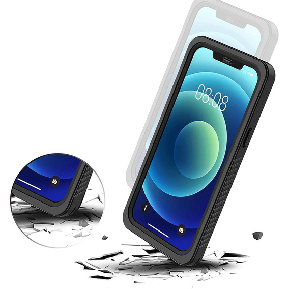 Αδιάβροχη θήκη IP68 για το iPhone 12 mini, μαύρη