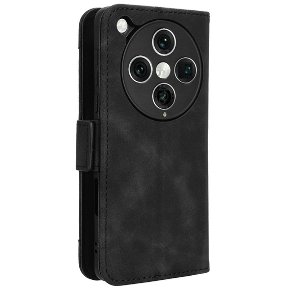 Θήκη με πτερύγιο για Oppo Find X8 Pro, Card Slot, μαύρη