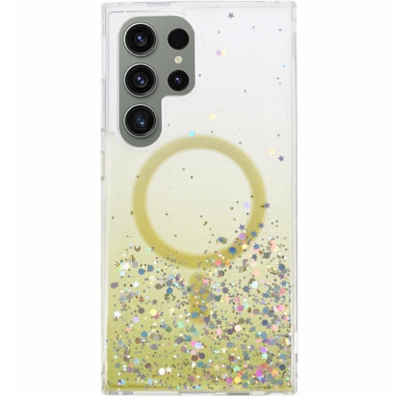 θήκη για Samsung Galaxy S24 Ultra, Glittery, για MagSafe, κίτρινη