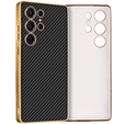 Θήκη για Samsung Galaxy S25 Ultra, GKK Leather, carbon μαύρη