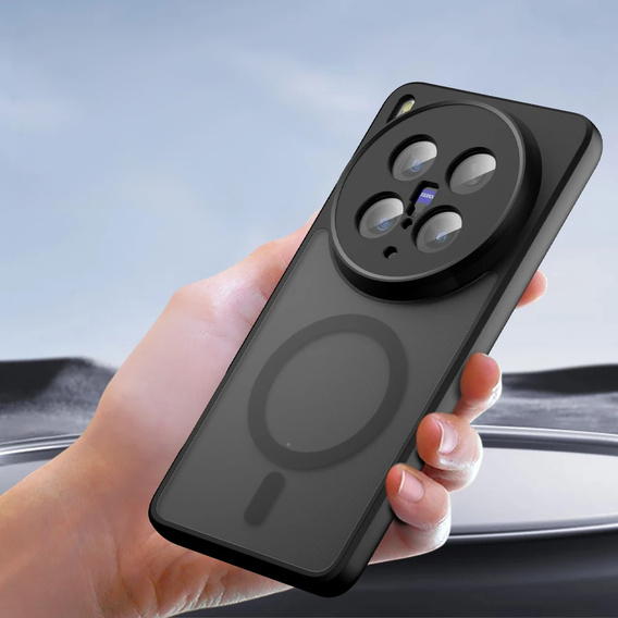 Θήκη για Vivo X200 Pro 5G, για MagSafe, ERBORD Μatt Case, μαύρη