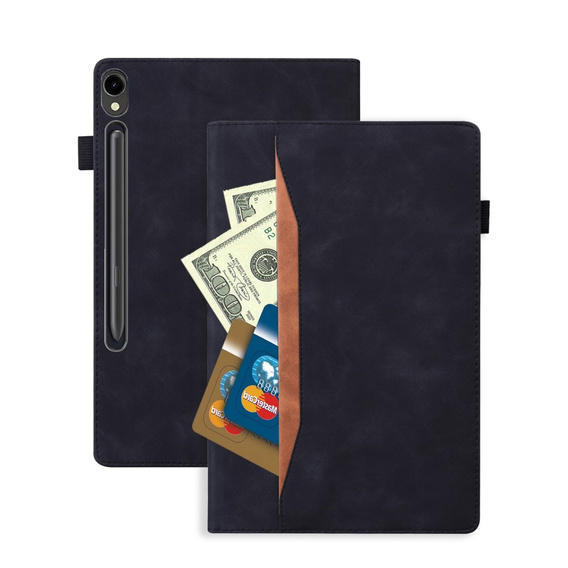 θήκη για Samsung Galaxy Tab S10 FE+ Plus, Classic, με υποδοχή γραφίδας, μαύρη