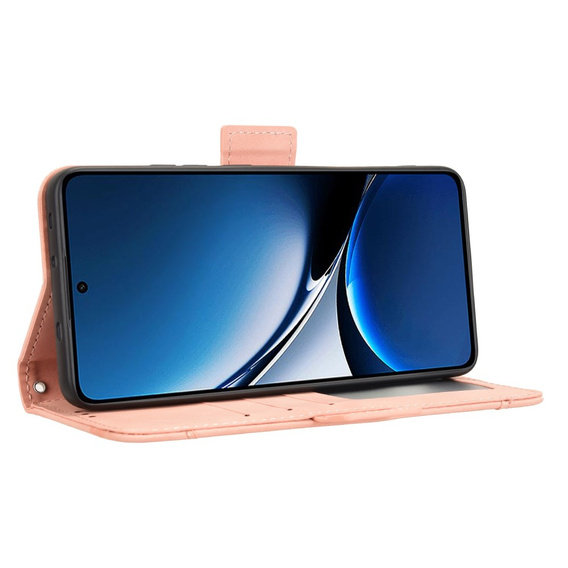Θήκη με πτερύγιο για Xiaomi Poco X7 Pro 5G, Card Slot, ροζ