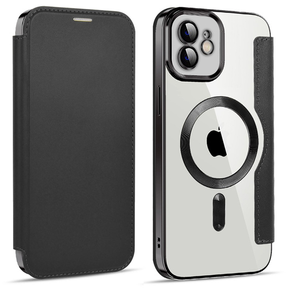 Θήκη με πτερύγιο για iPhone 11, RFID Wallet MagSafe CamShield, μαύρη