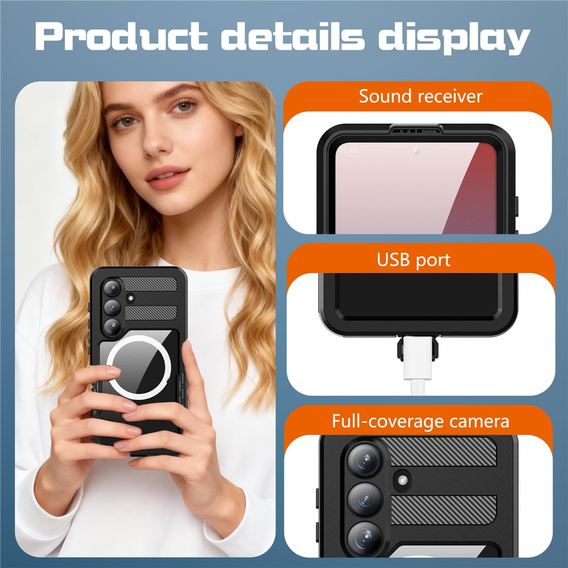 Αδιάβροχη θήκη REDPEPPER για Samsung Galaxy S26, μαύρη