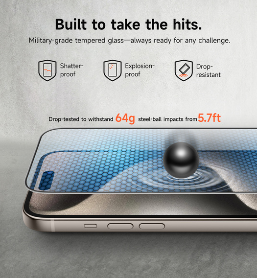 2x SURITCH γυαλί για iPhone 15 Pro Max