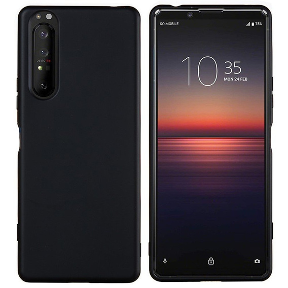 Θήκη για Sony Xperia 1 II, Silicone Lite, μαύρη