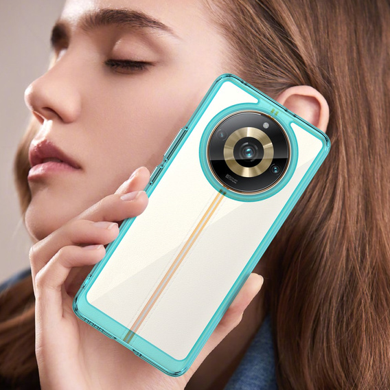 Θήκη για Realme 11 Pro 5G / 11 Pro+ 5G, Fusion Hybrid, διαφανής / μπλε