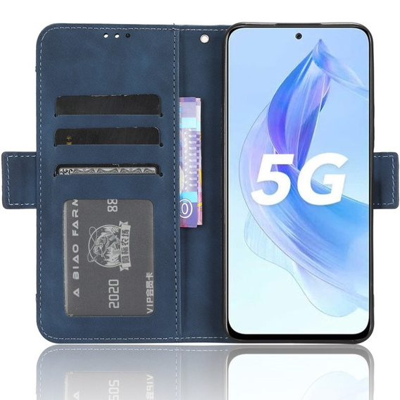 Θήκη με πτερύγιο για Honor 90 Lite 5G, Card Slot, μπλε