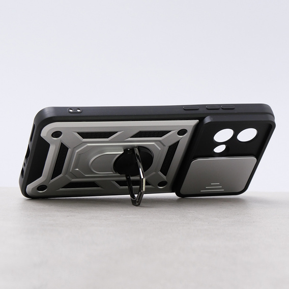 Θήκη για Motorola Moto G84 5G, CamShield Slide, ασημένιο