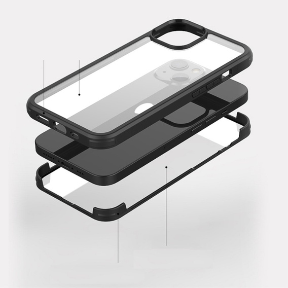 Θήκη για iPhone 13 mini, ERBORD Guardian, μαύρη