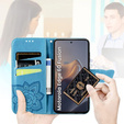 Θήκη με πτερύγιο για Motorola Edge 60 / 60 Fusion, Butterfly, μπλε
