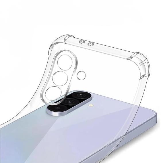 Θήκη για Samsung Galaxy A36, Erbord Dropproof, διαφανής + γυαλί