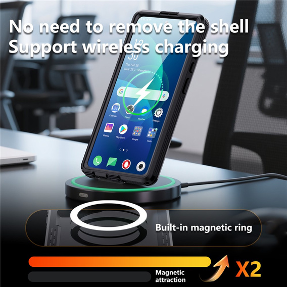 Αδιάβροχη θήκη Redpepper MagSafe για Samsung Galaxy S26 Ultra, μαύρη